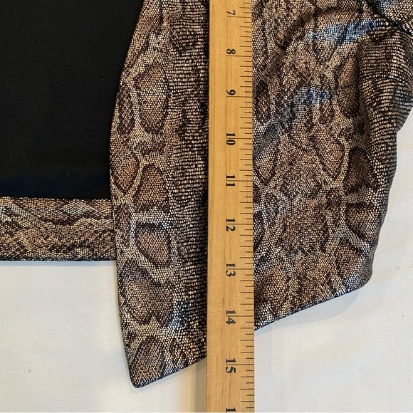Cache Metallic Snakeskin Print Cropped Jacket Cover-Up, Size Small - Picture 7 of 8